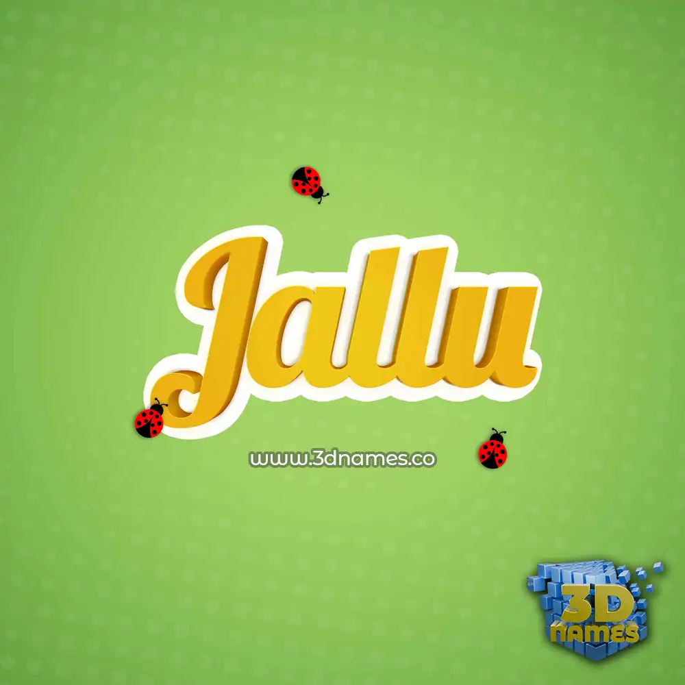 jallu in Ladybugs style - 3D name wallpaper