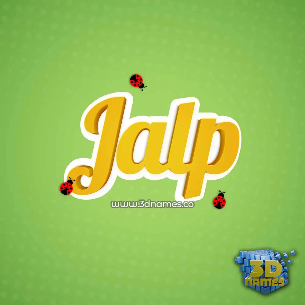 jalp in Ladybugs style - 3D name wallpaper