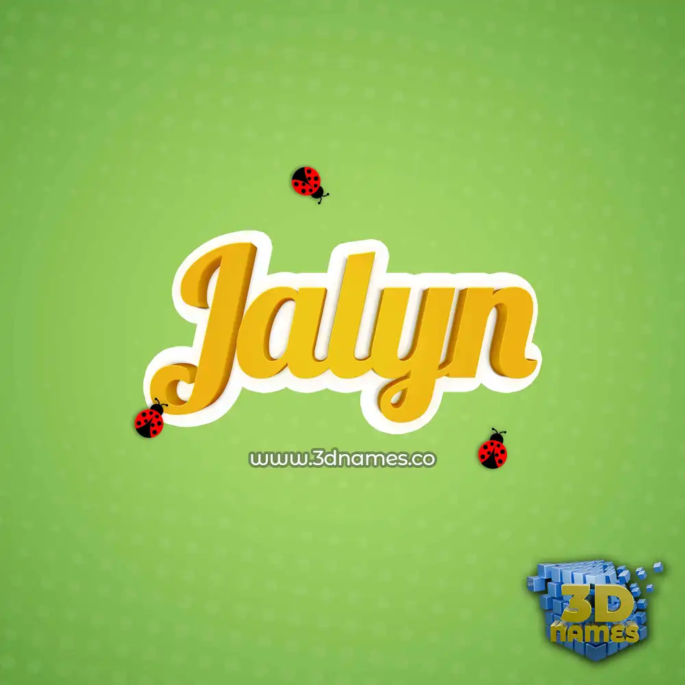 jalyn in Ladybugs style - 3D name wallpaper
