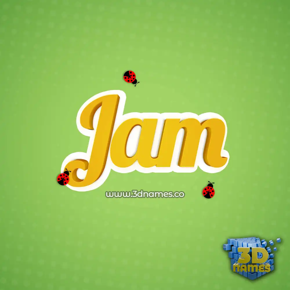 jam in Ladybugs style - 3D name wallpaper