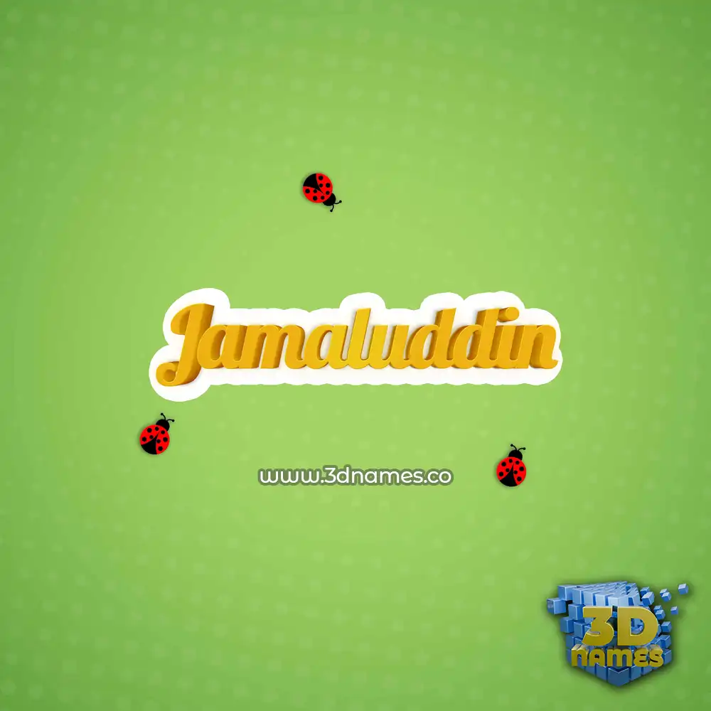 jamaluddin in Ladybugs style - 3D name wallpaper