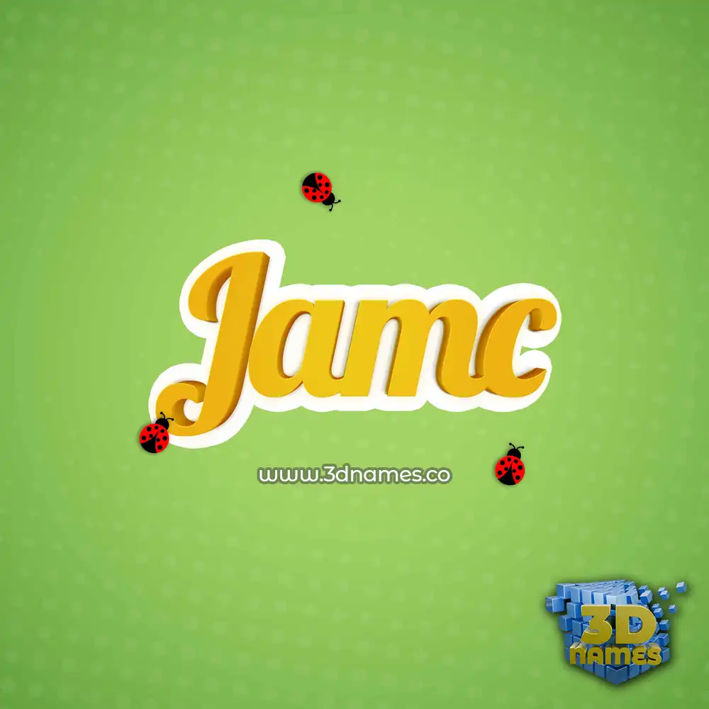 jamc in Ladybugs style - 3D name wallpaper
