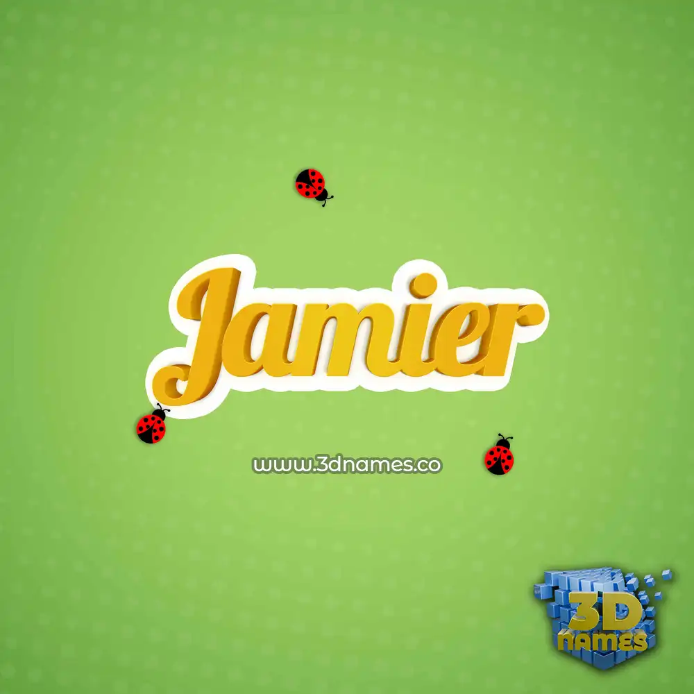 jamier in Ladybugs style - 3D name wallpaper