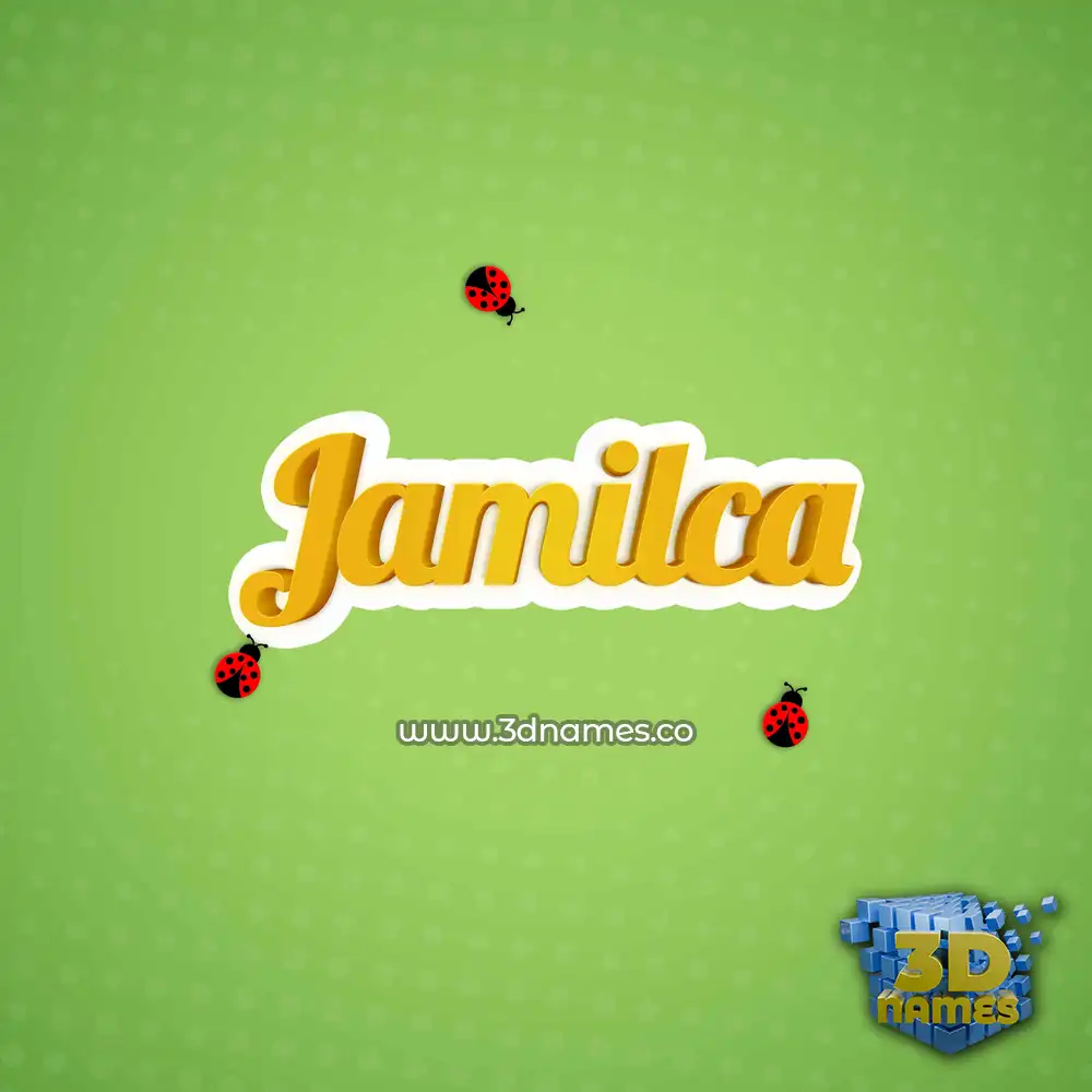 jamilca in Ladybugs style - 3D name wallpaper