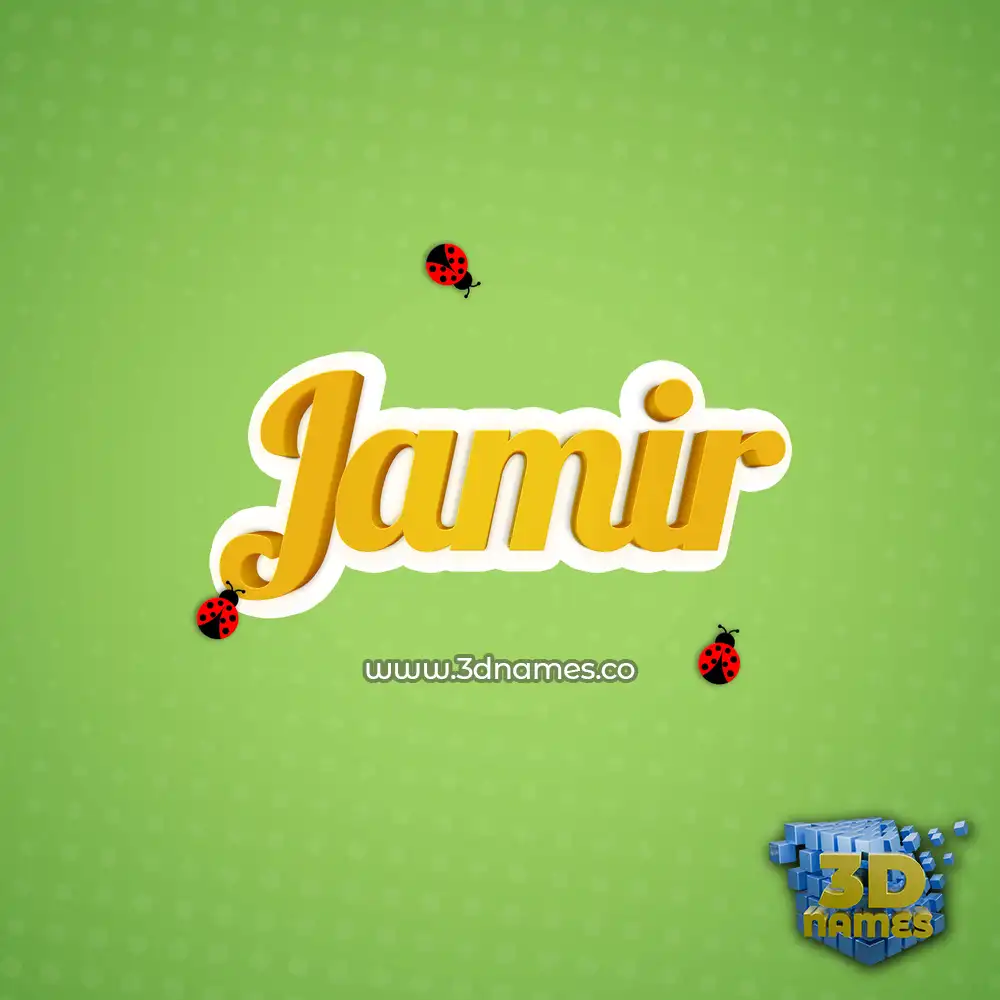 jamir in Ladybugs style - 3D name wallpaper