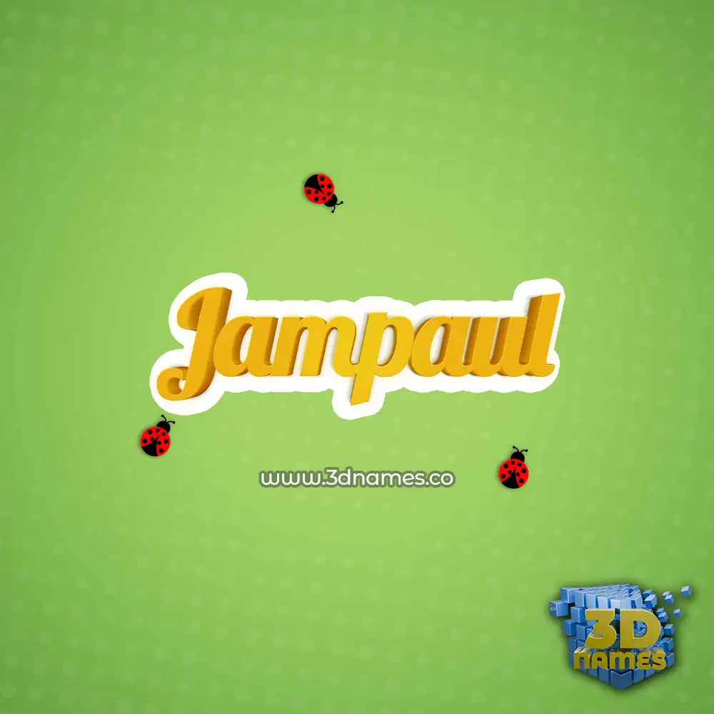 jampaul in Ladybugs style - 3D name wallpaper