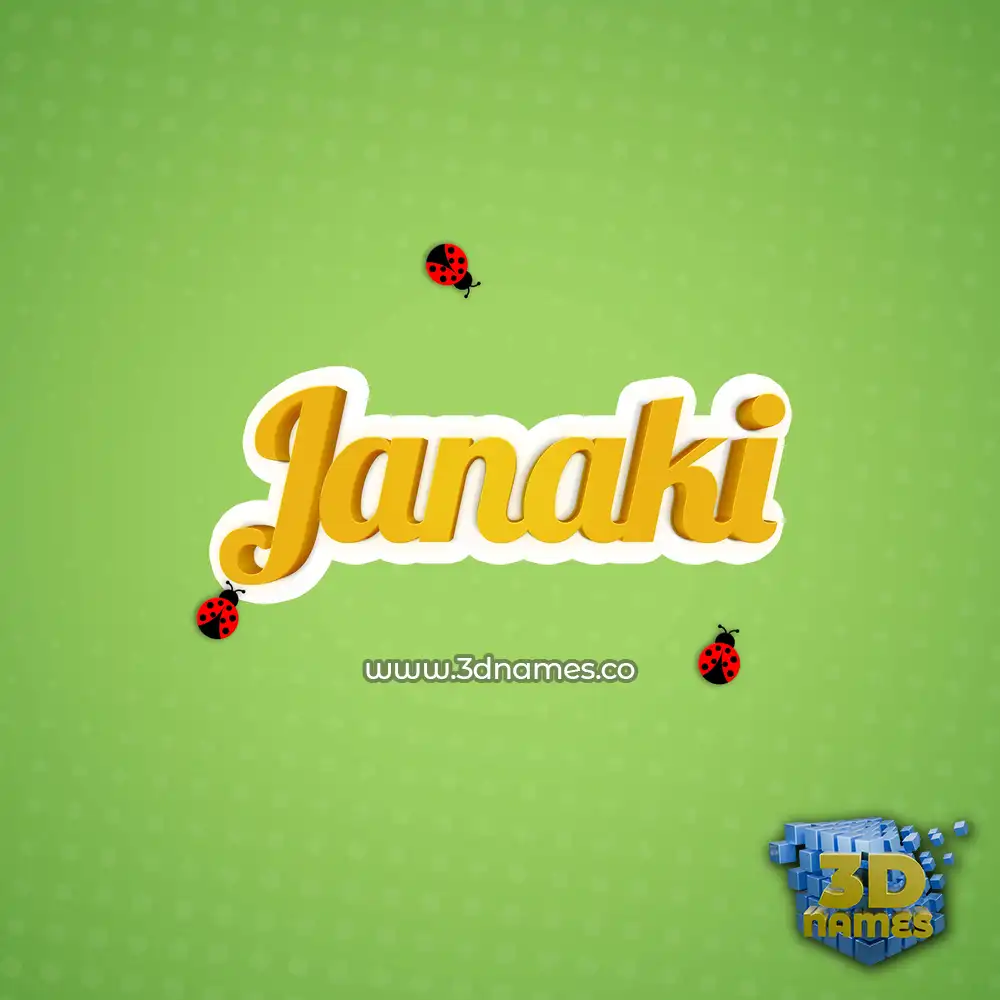 janaki in Ladybugs style - 3D name wallpaper