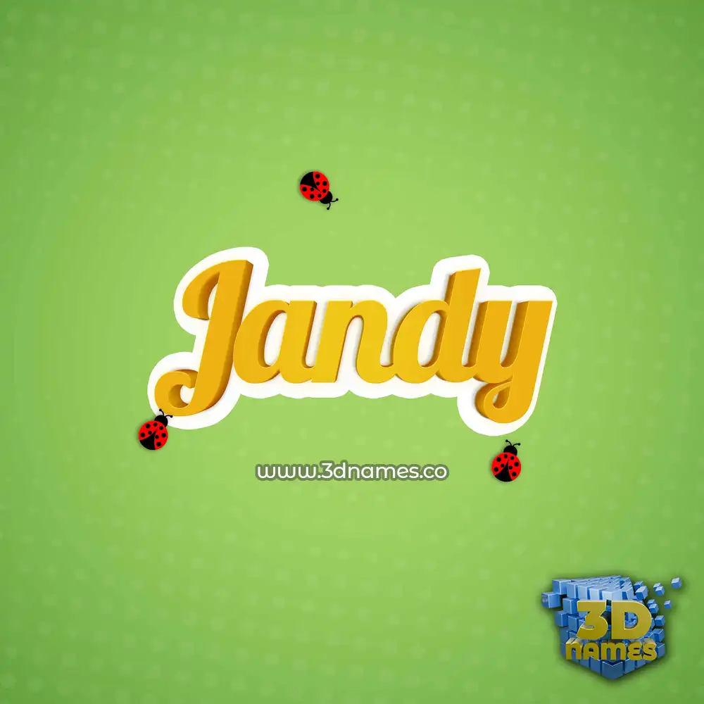 jandy in Ladybugs style - 3D name wallpaper