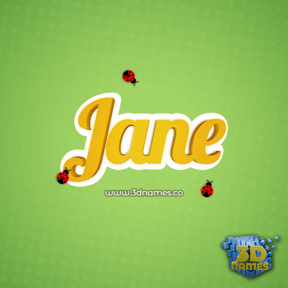 jane in Ladybugs style - 3D name wallpaper