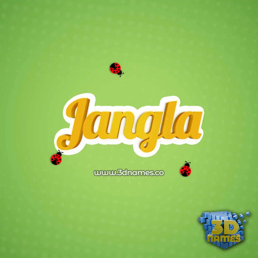 jangla in Ladybugs style - 3D name wallpaper