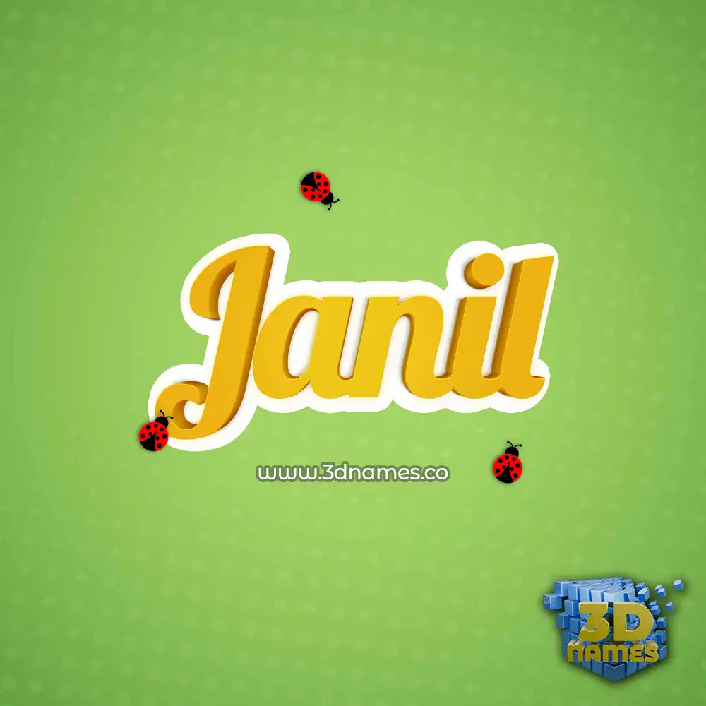 janil in Ladybugs style - 3D name wallpaper
