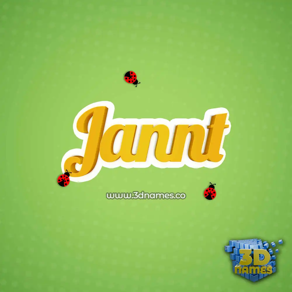 jannt in Ladybugs style - 3D name wallpaper