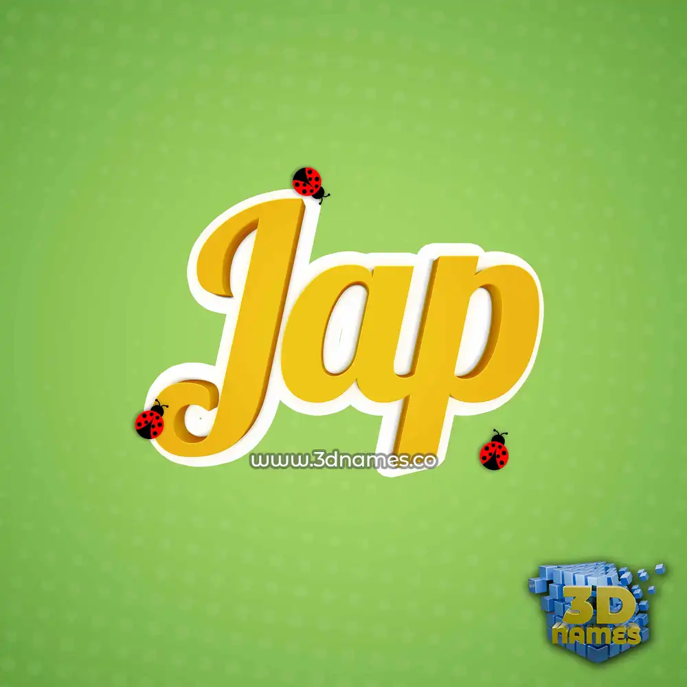 jap in Ladybugs style - 3D name wallpaper