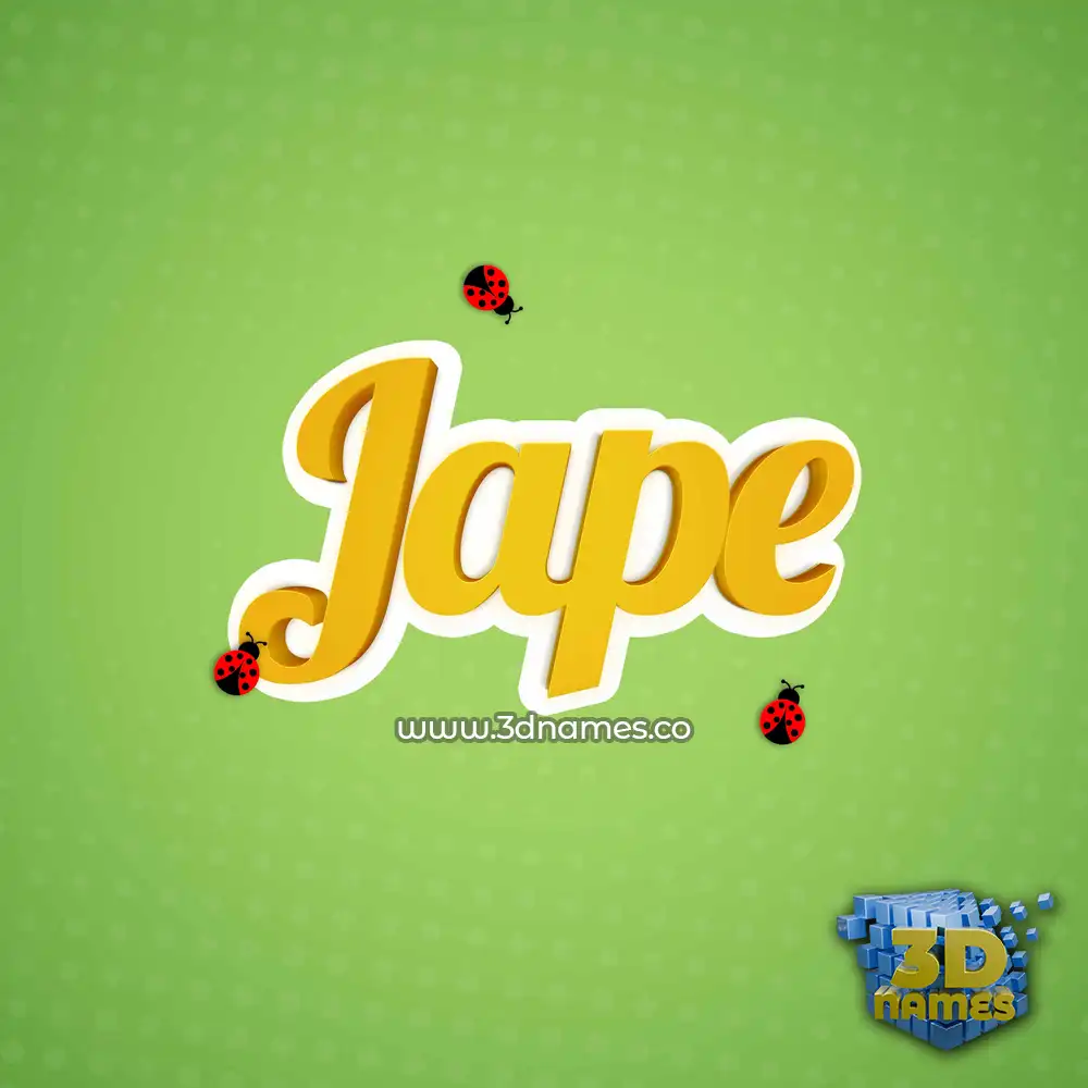 jape in Ladybugs style - 3D name wallpaper