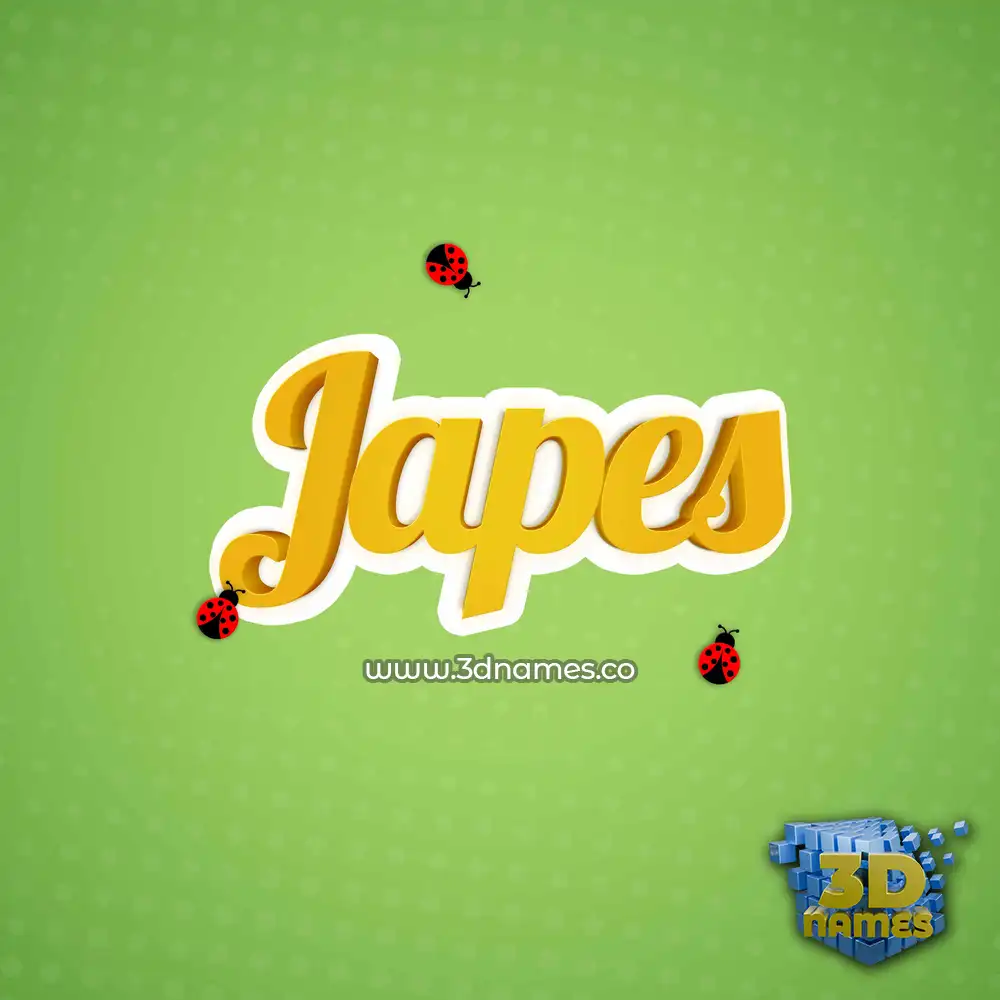 japes in Ladybugs style - 3D name wallpaper