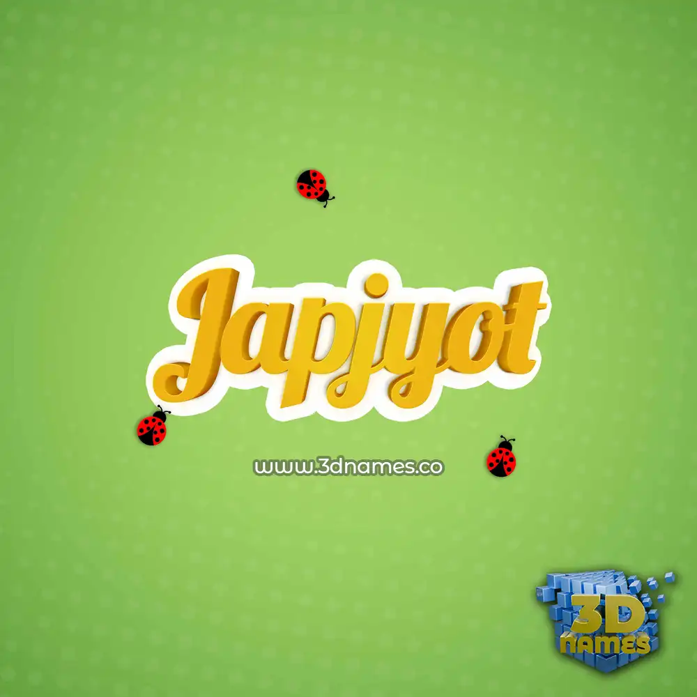 japjyot in Ladybugs style - 3D name wallpaper