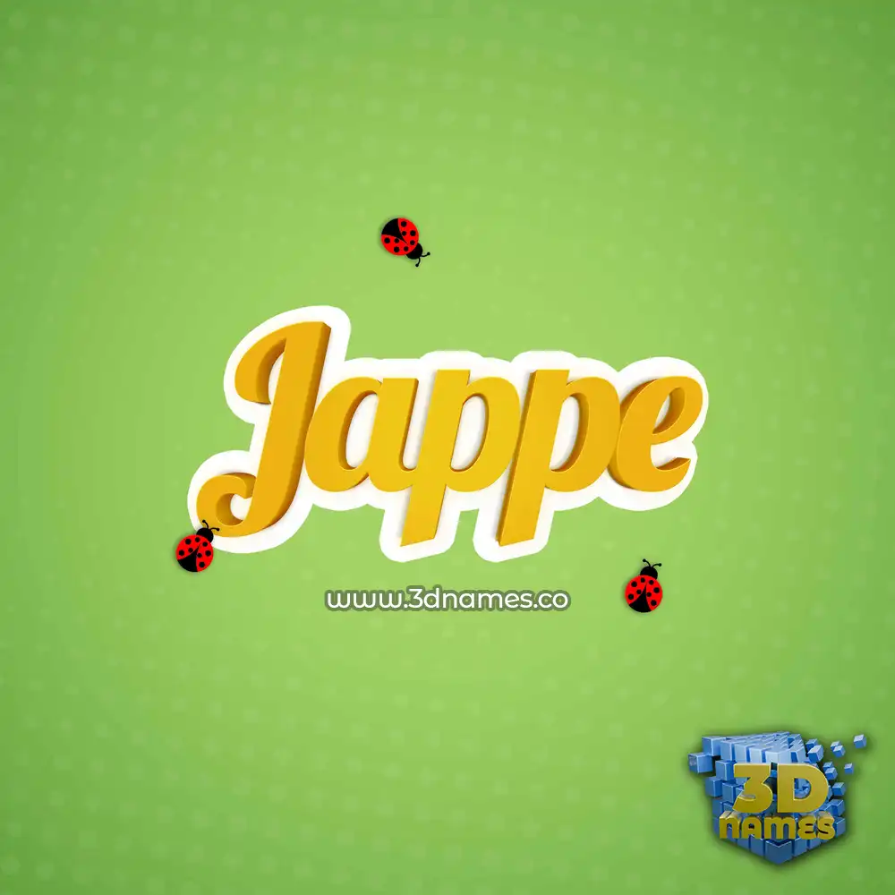 jappe in Ladybugs style - 3D name wallpaper