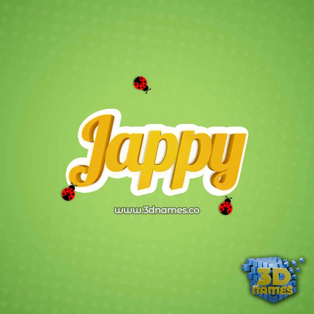 jappy in Ladybugs style - 3D name wallpaper