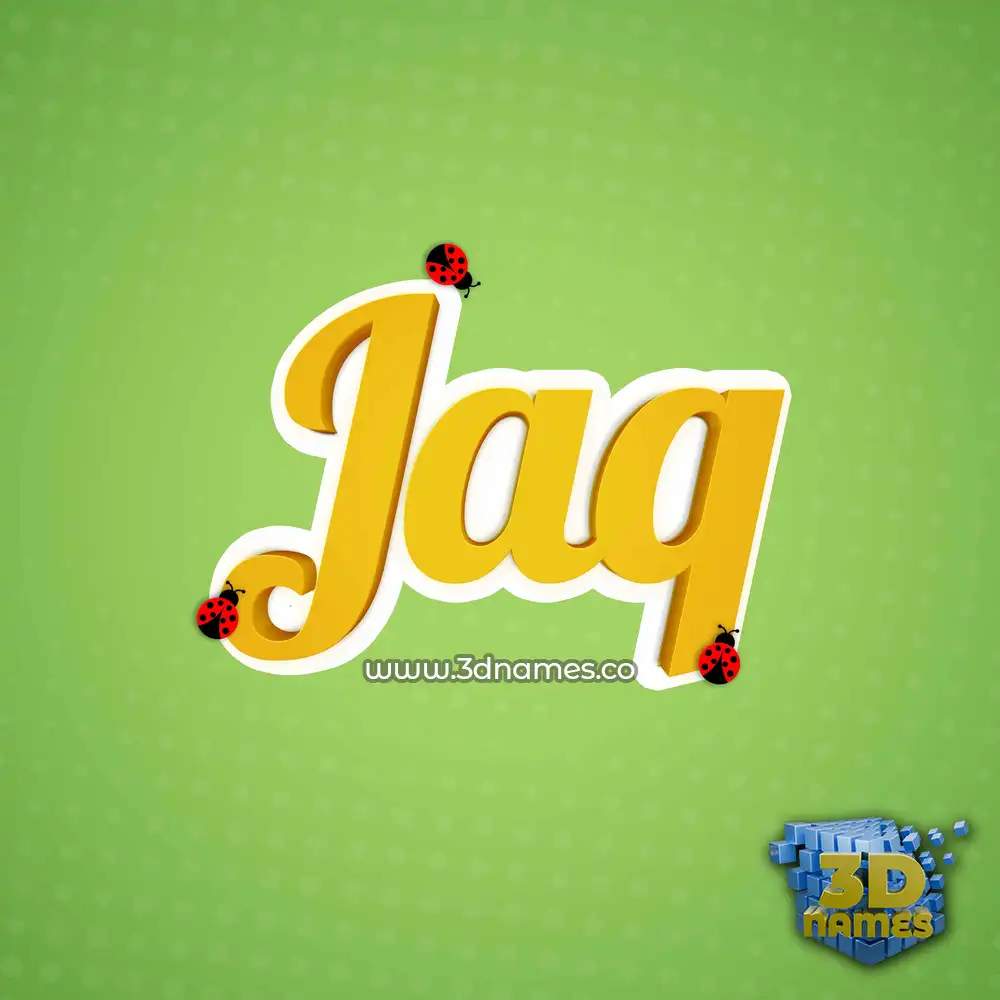 jaq in Ladybugs style - 3D name wallpaper