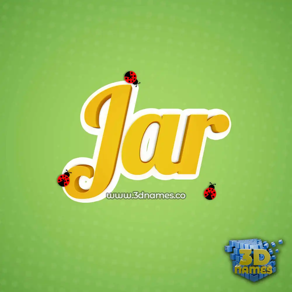 jar in Ladybugs style - 3D name wallpaper