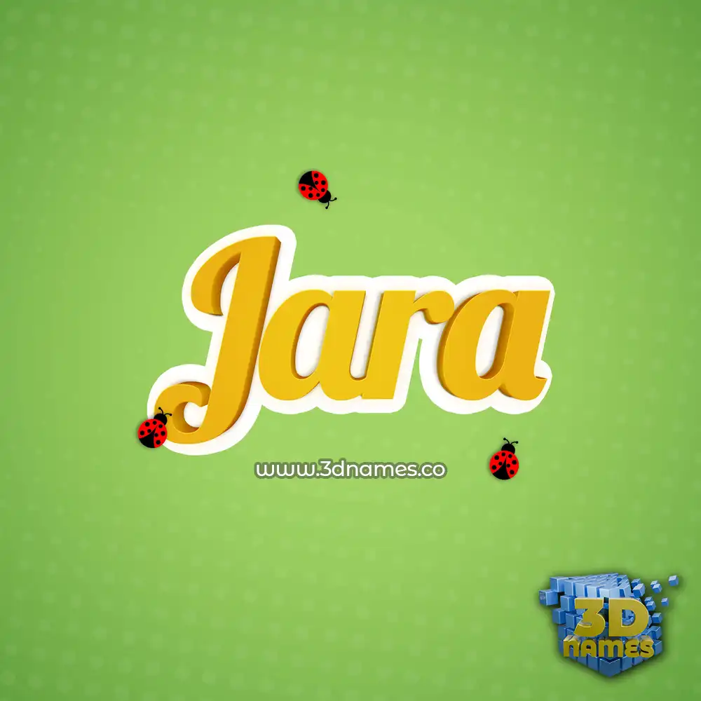 jara in Ladybugs style - 3D name wallpaper