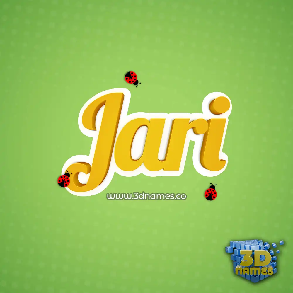 jari in Ladybugs style - 3D name wallpaper
