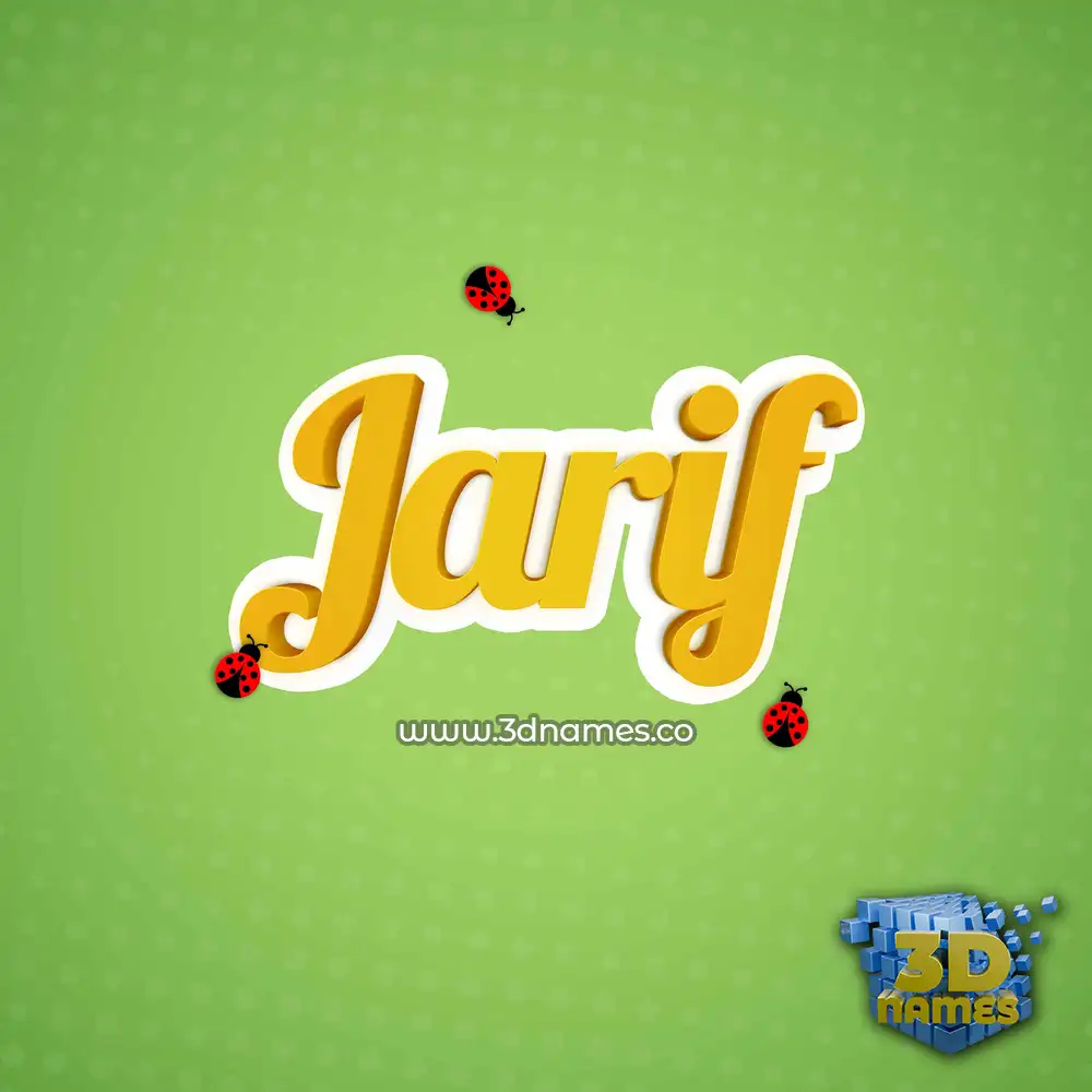 jarif in Ladybugs style - 3D name wallpaper