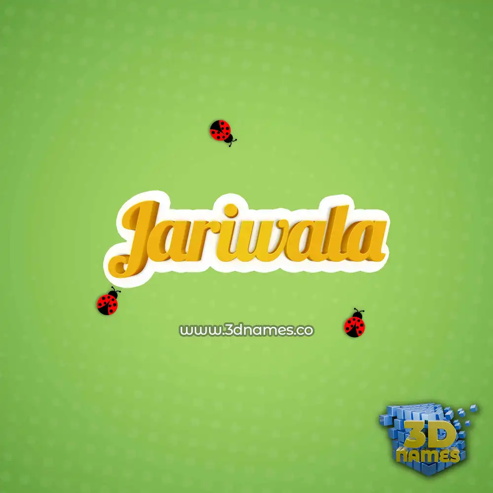 jariwala in Ladybugs style - 3D name wallpaper