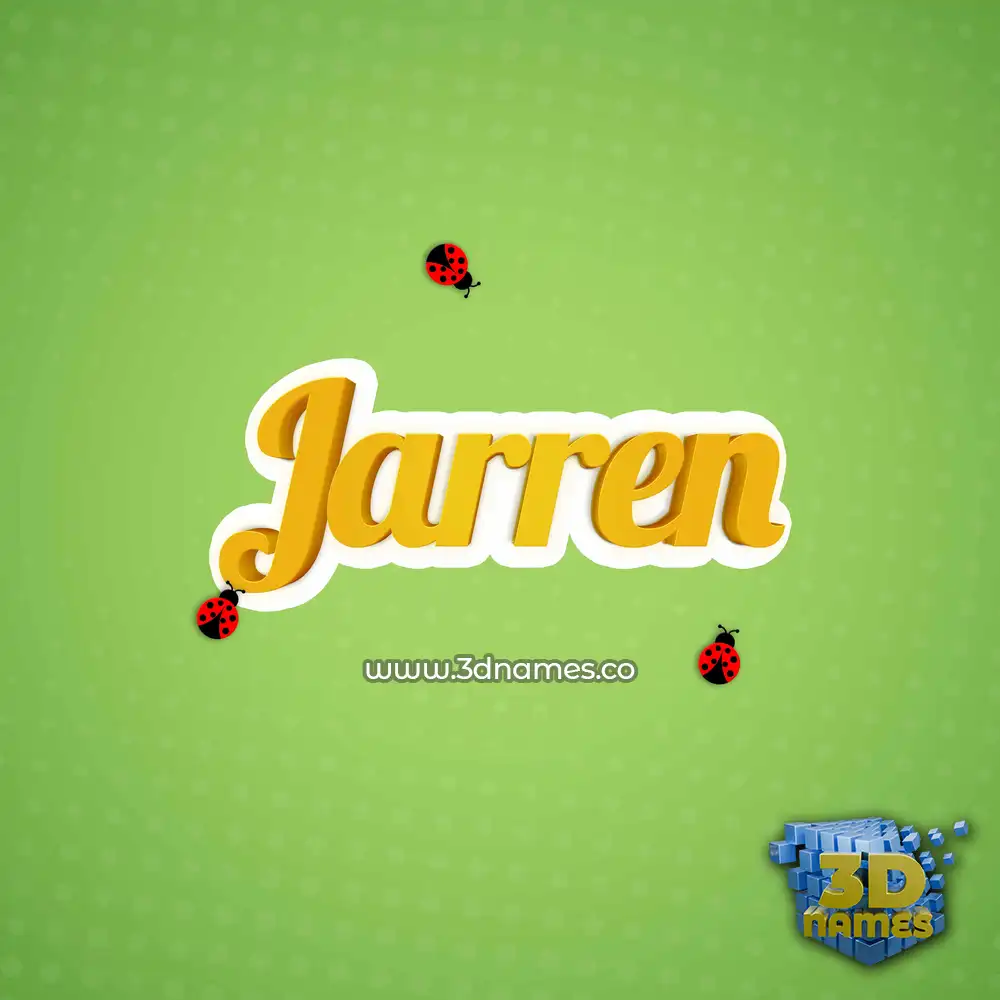 jarren in Ladybugs style - 3D name wallpaper