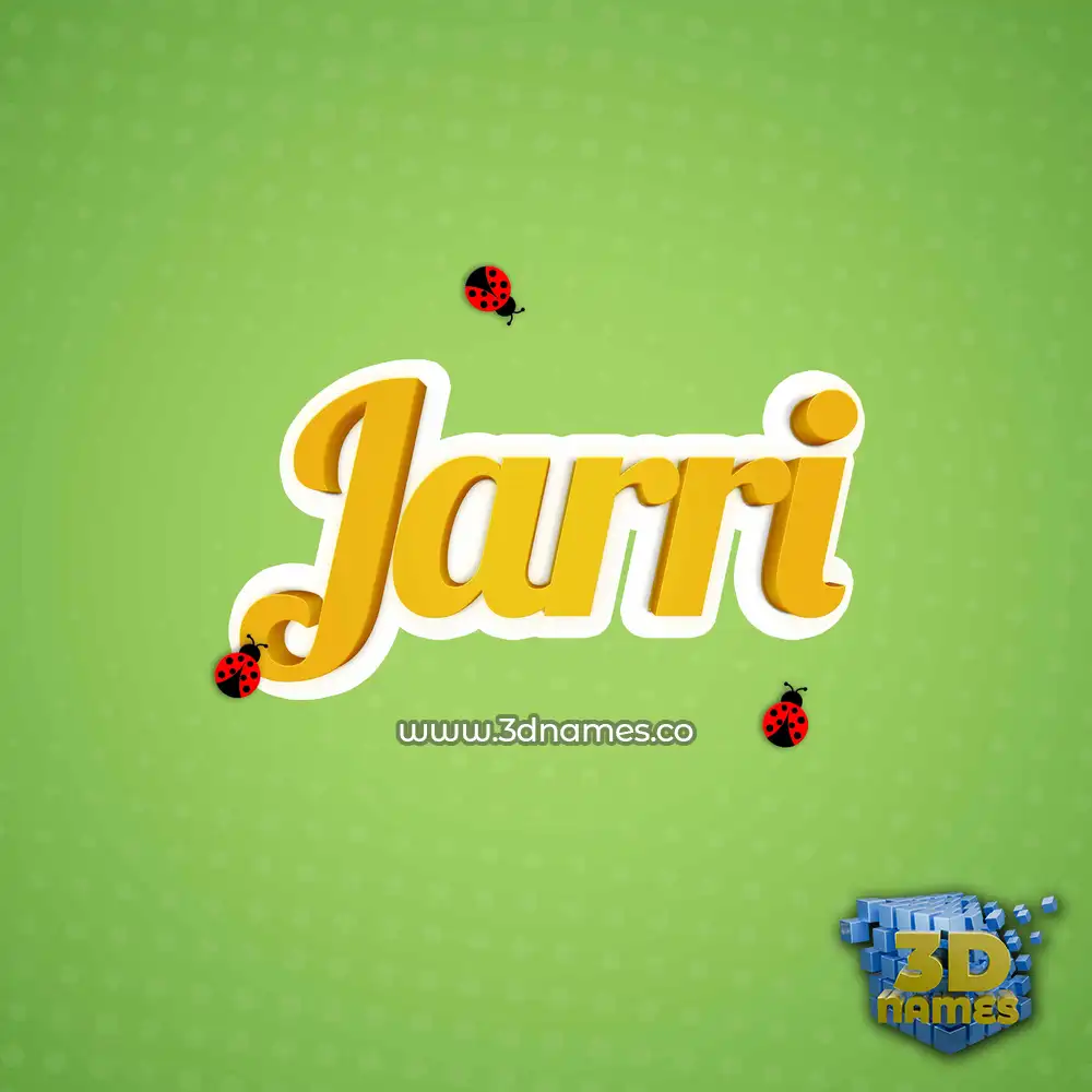 jarri in Ladybugs style - 3D name wallpaper