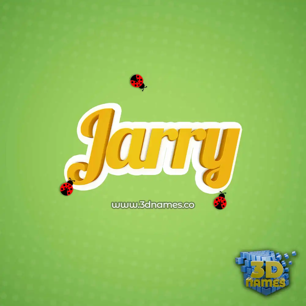 jarry in Ladybugs style - 3D name wallpaper