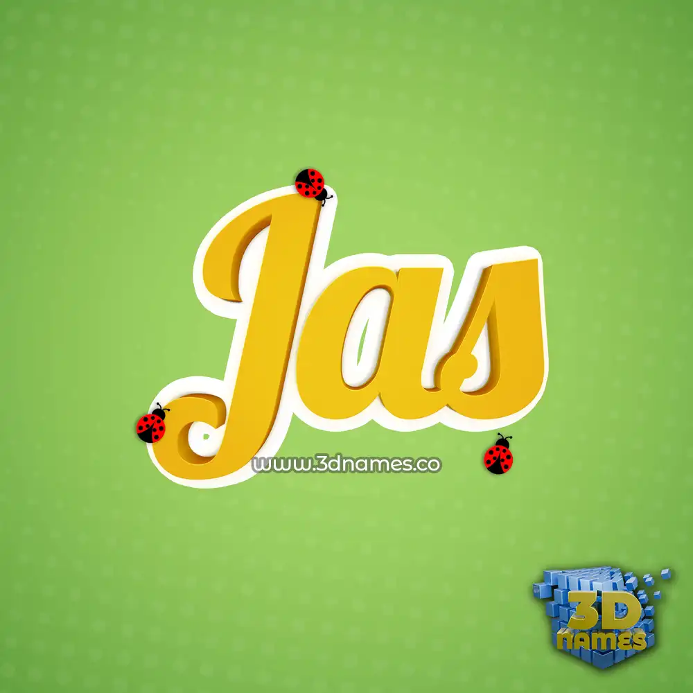 jas in Ladybugs style - 3D name wallpaper