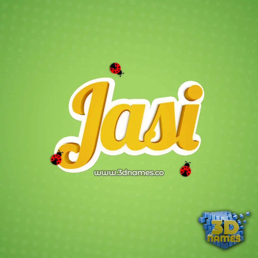 jasi in Ladybugs style - 3D name wallpaper