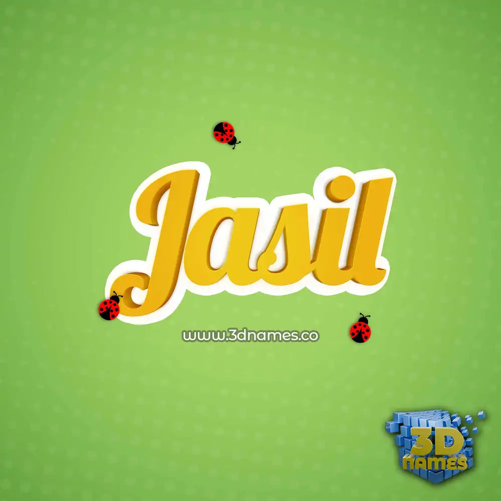 jasil in Ladybugs style - 3D name wallpaper