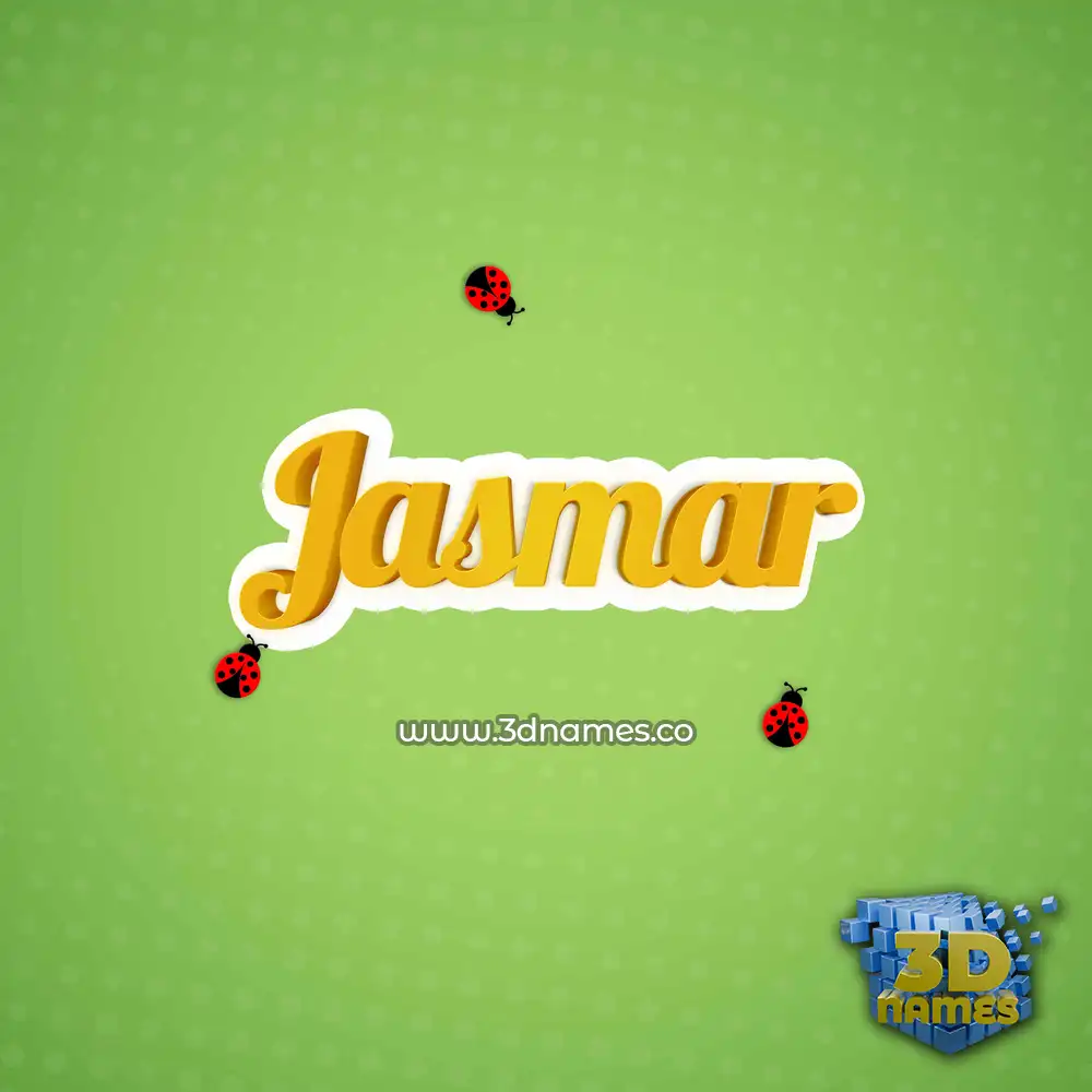 jasmar in Ladybugs style - 3D name wallpaper