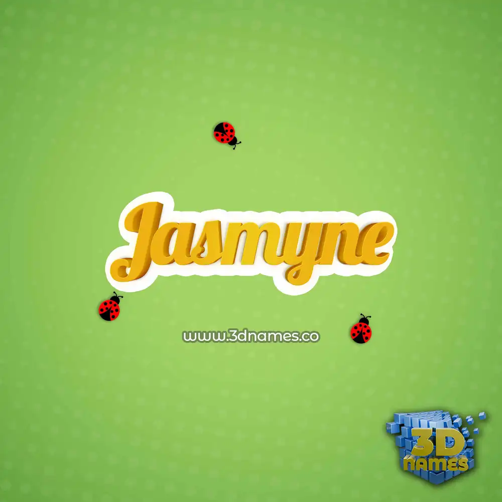 jasmyne in Ladybugs style - 3D name wallpaper
