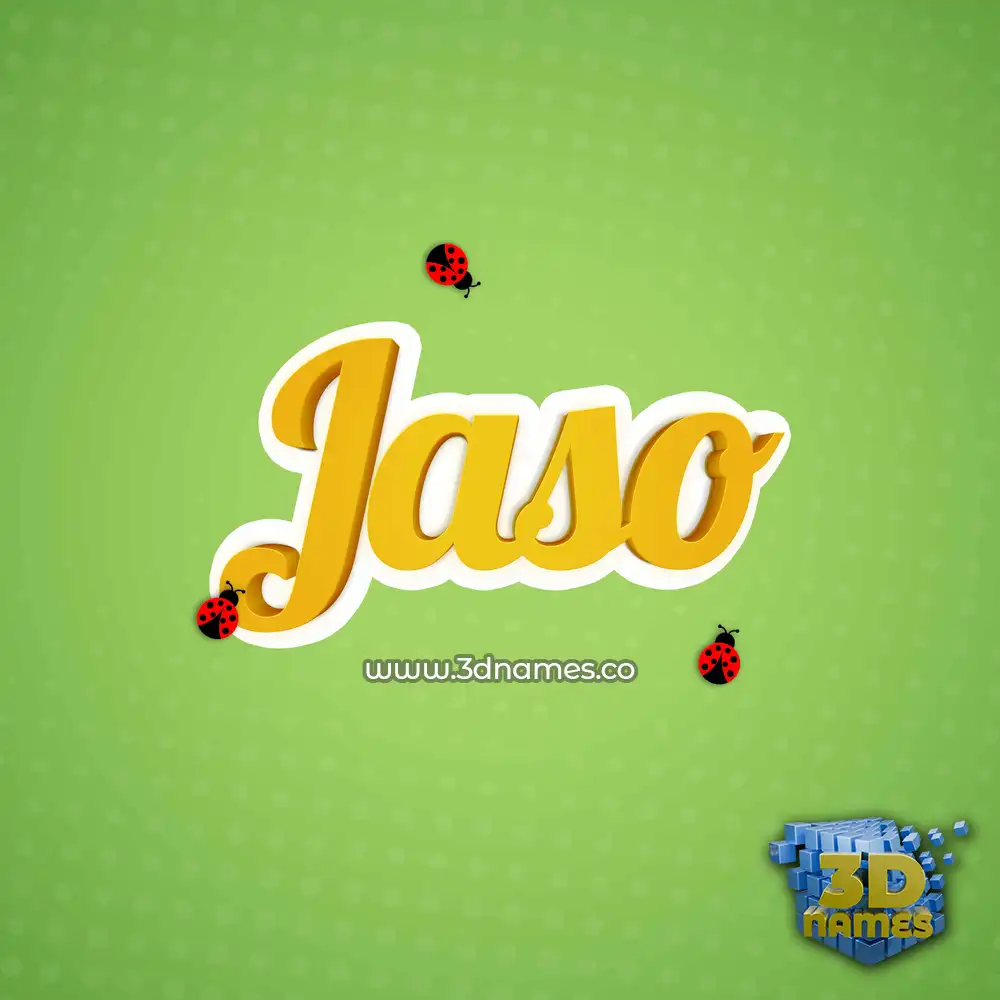 jaso in Ladybugs style - 3D name wallpaper