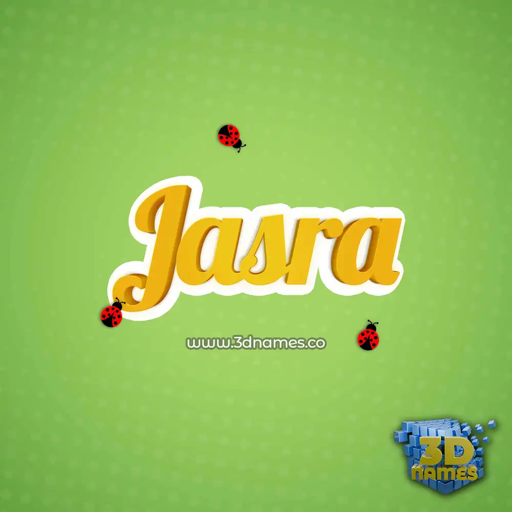 jasra in Ladybugs style - 3D name wallpaper