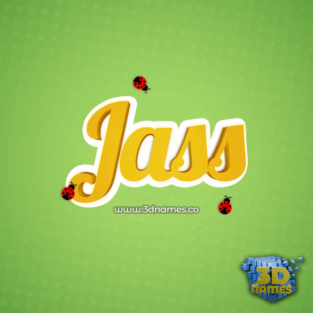 jass in Ladybugs style - 3D name wallpaper