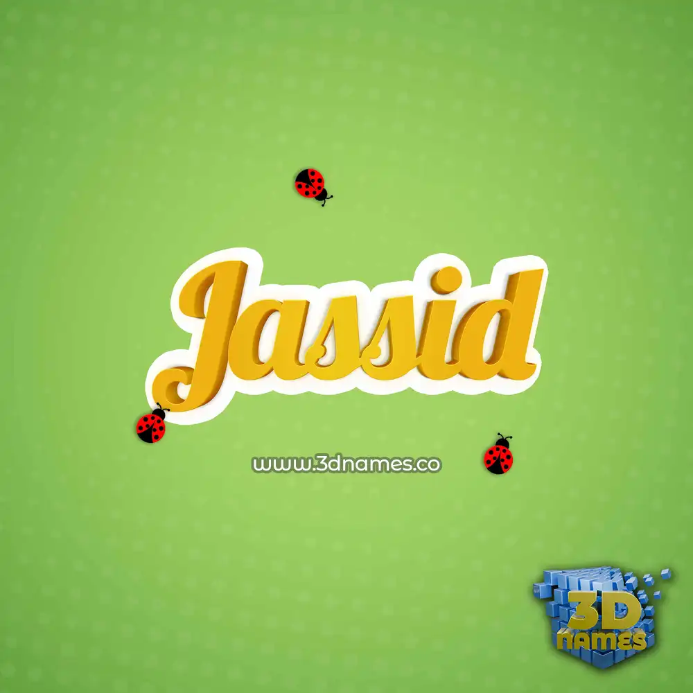 jassid in Ladybugs style - 3D name wallpaper