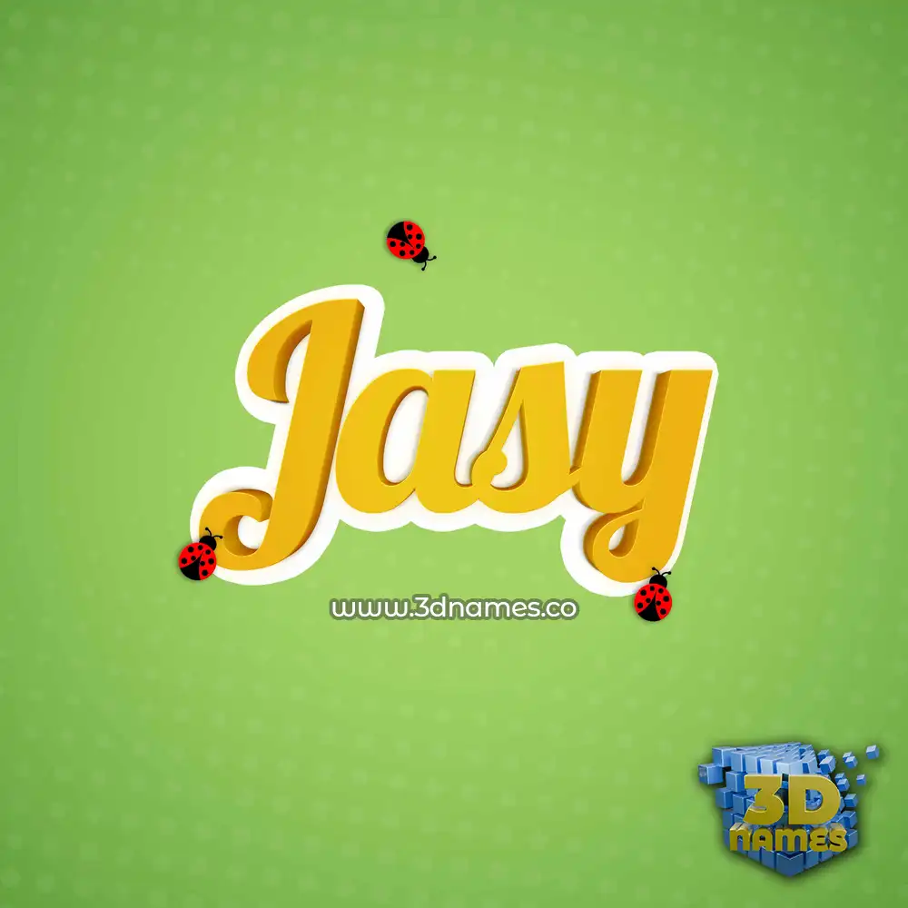 jasy in Ladybugs style - 3D name wallpaper
