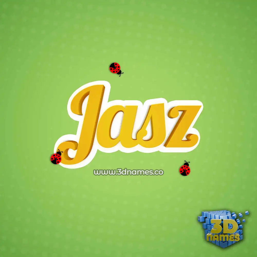 jasz in Ladybugs style - 3D name wallpaper