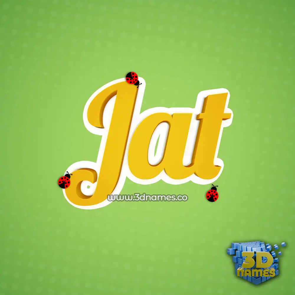 jat in Ladybugs style - 3D name wallpaper