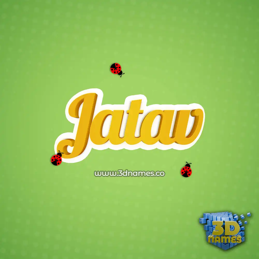 jatav in Ladybugs style - 3D name wallpaper
