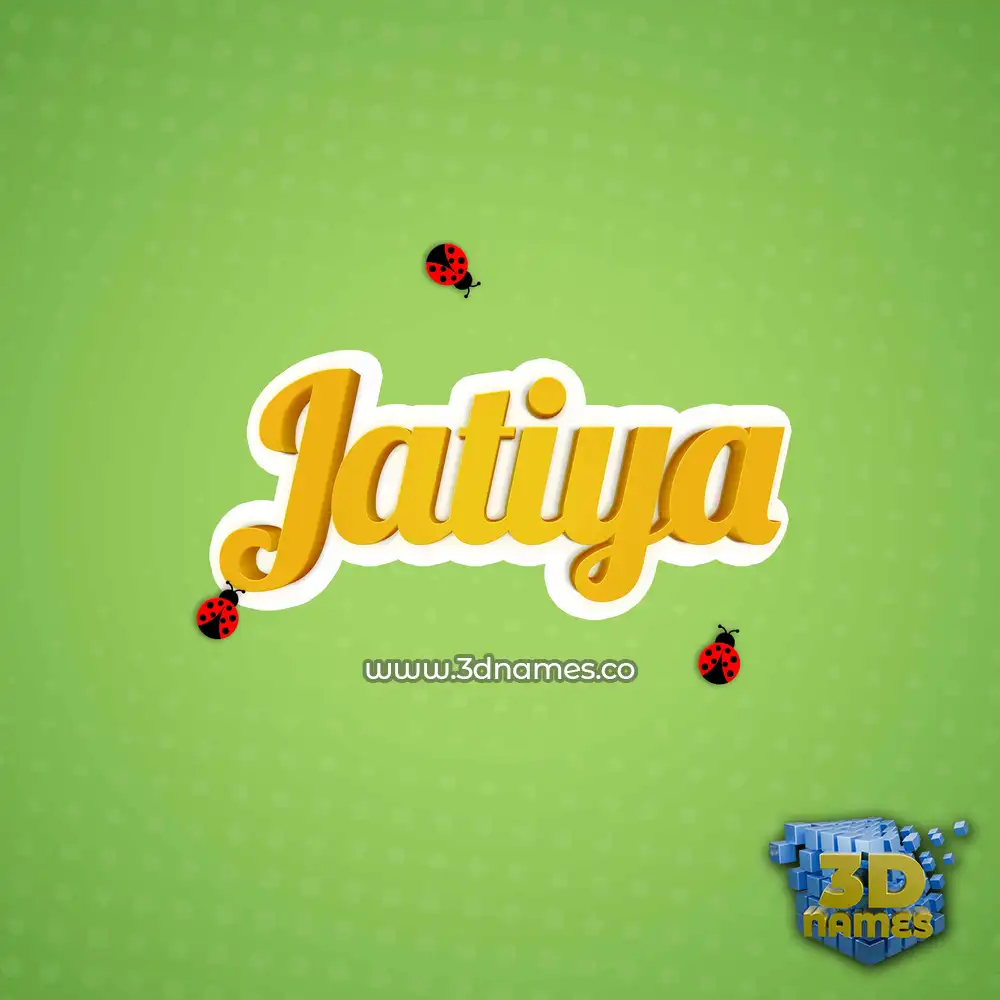 jatiya in Ladybugs style - 3D name wallpaper