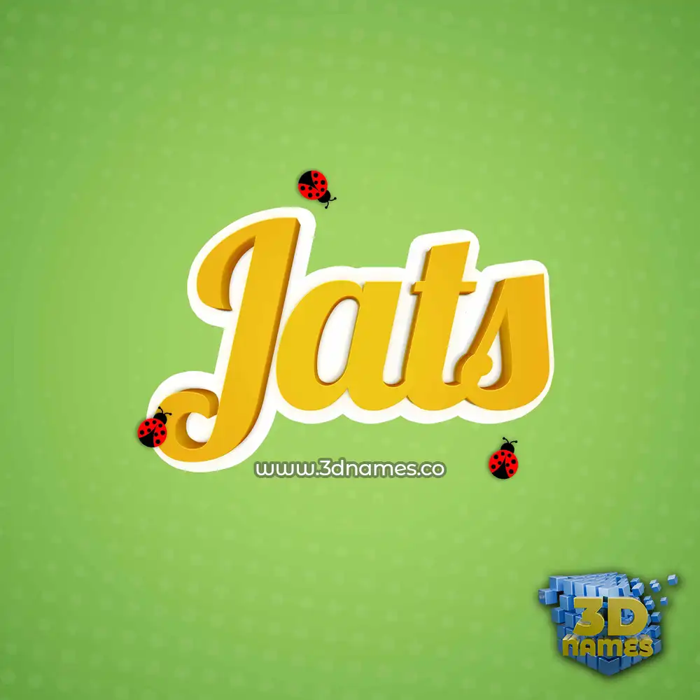 jats in Ladybugs style - 3D name wallpaper