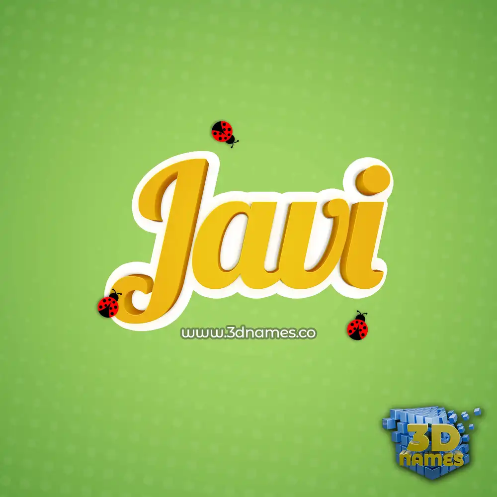 javi in Ladybugs style - 3D name wallpaper