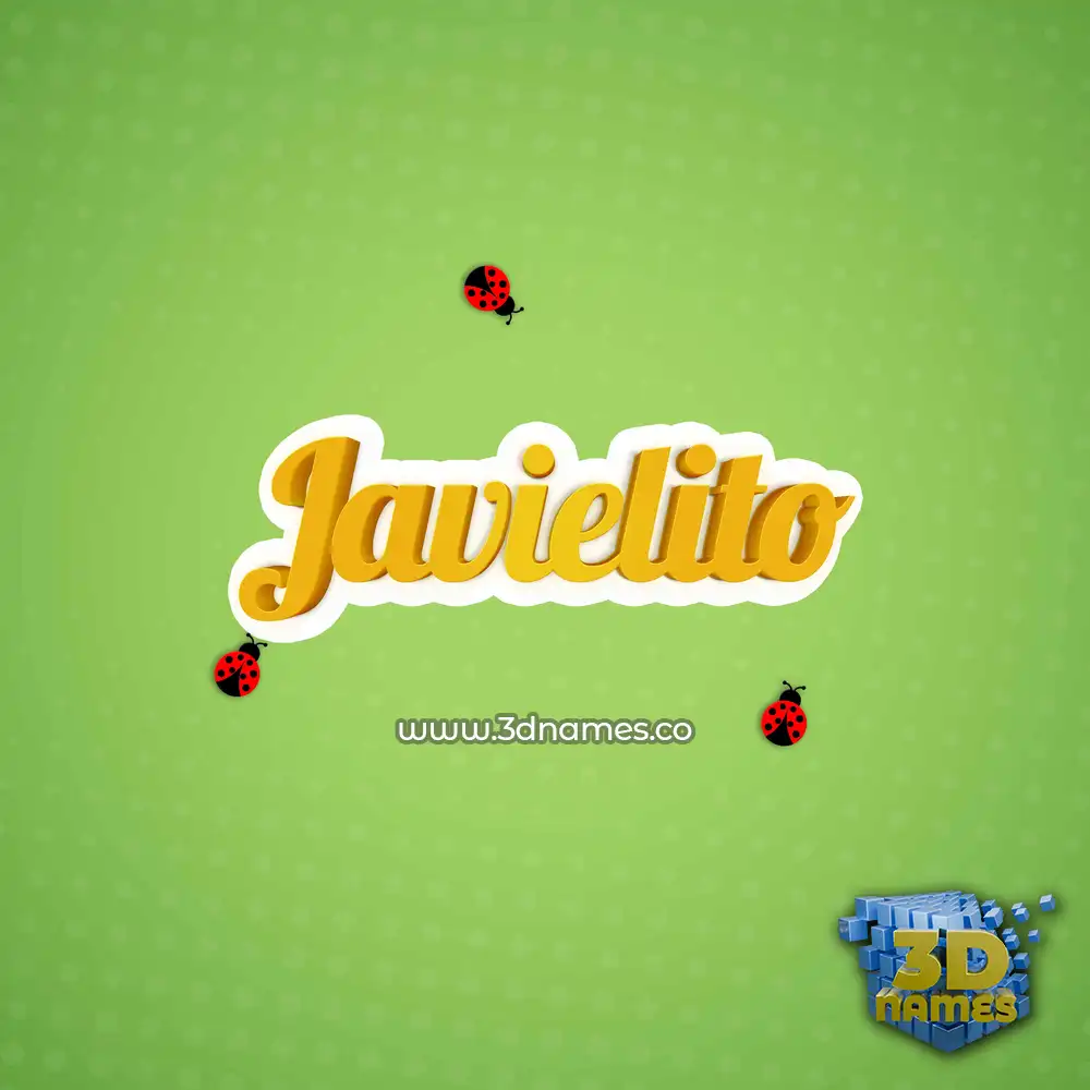 javielito in Ladybugs style - 3D name wallpaper