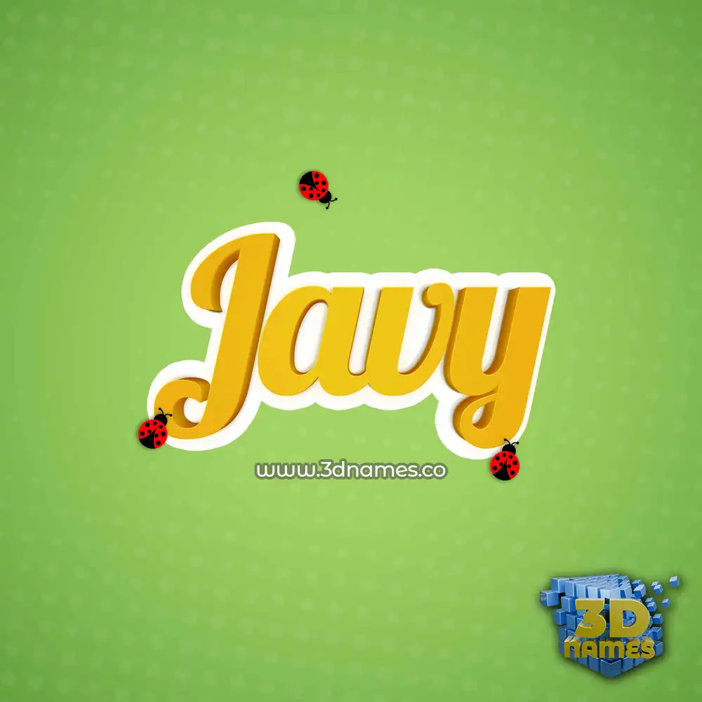 javy in Ladybugs style - 3D name wallpaper