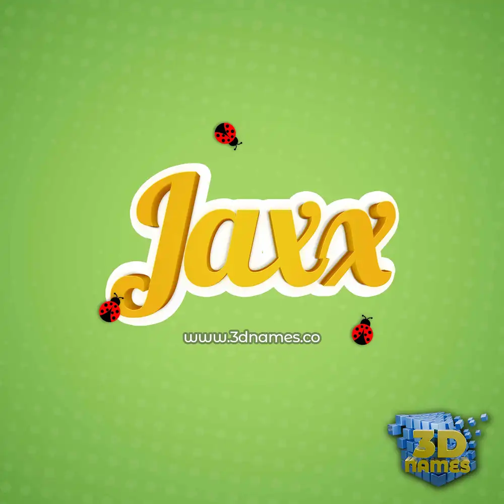 jaxx in Ladybugs style - 3D name wallpaper